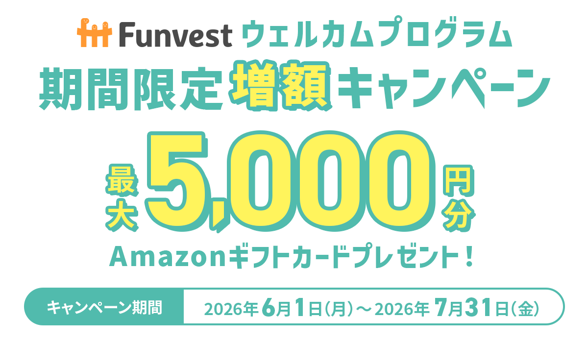 ウェルカムプログラム期間限定増額キャンペーンメイン画像